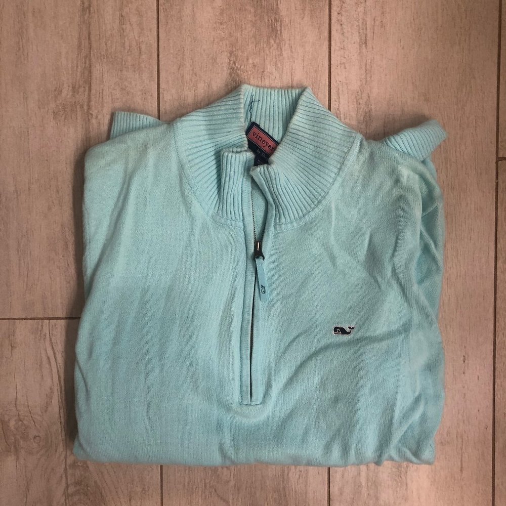 Light Blue Vineyard Vines Quarter Zip